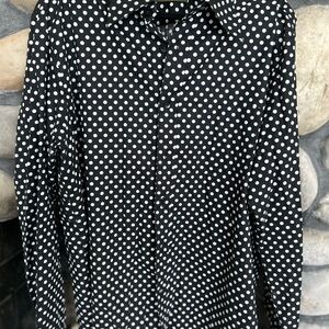 Polka Dot Casual Button Down Shirt